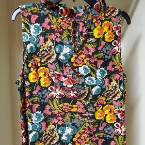 Loft sleeveless floral top XL